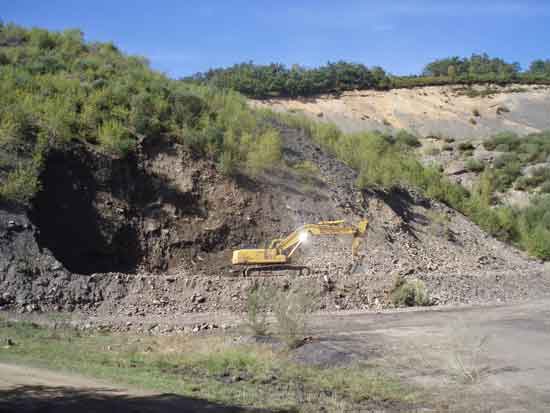 mina a cielo abierto de Zoreda en Cienfuegos en el concejo de Quiros en el Parque Natural de las Ubiñas